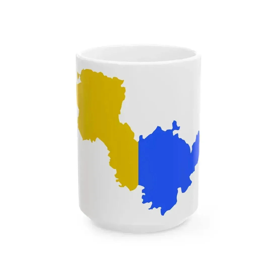 Flag map of the Province of Terni (Italy) White Coffee Mug 15oz - Go Mug Yourself