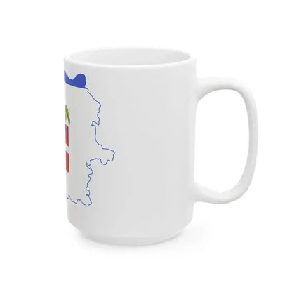 Flag map of the Province of Turin (Italy) White Coffee Mug - Go Mug Yourself