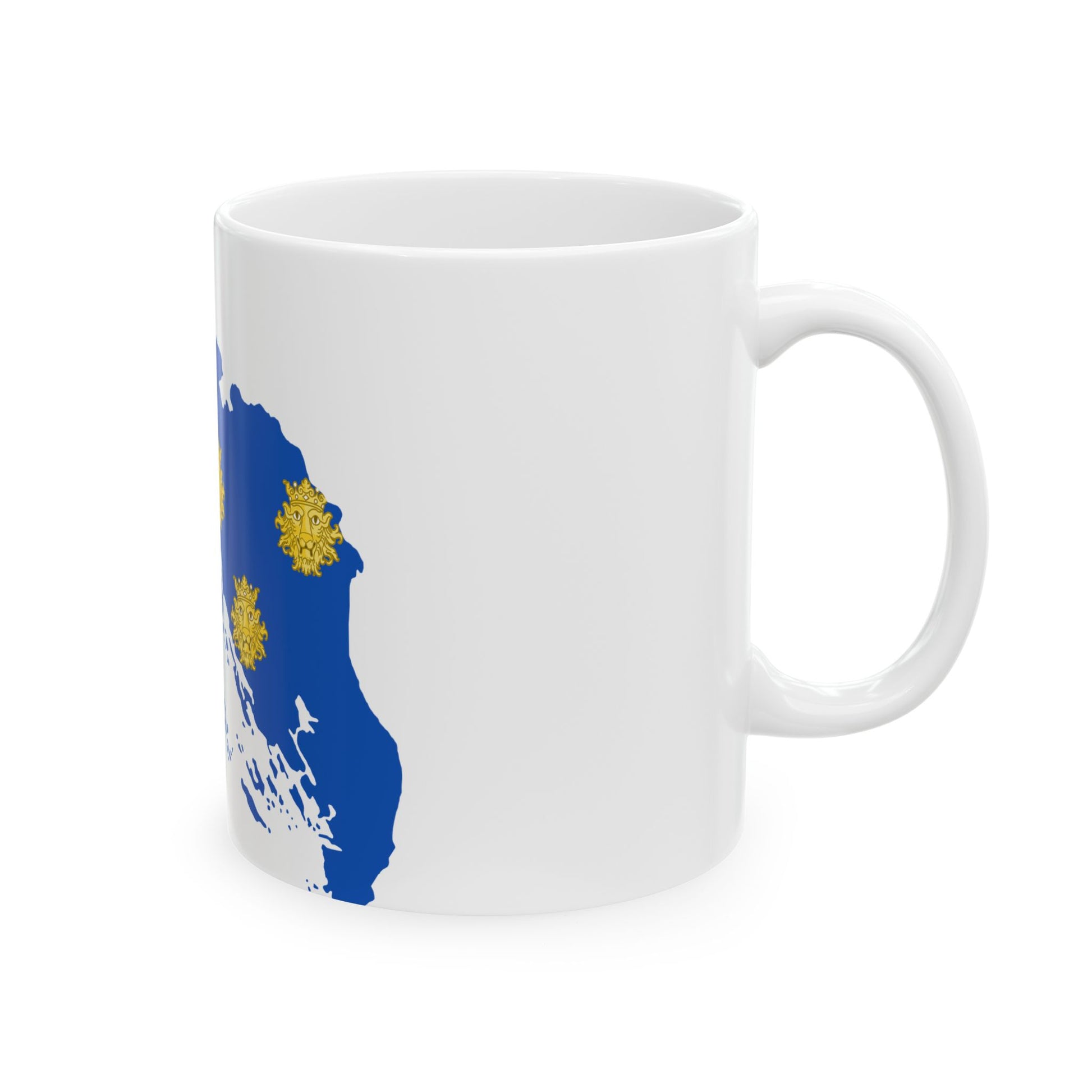 Flag map of the Province of Zara (Croatia) White Coffee Mug-Go Mug Yourself