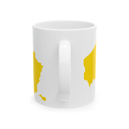 Flag map of the Region of Flanders (Belgium) White Coffee Mug-Go Mug Yourself