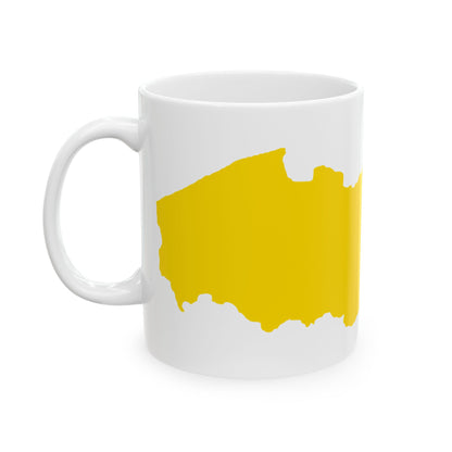 Flag map of the Region of Flanders (Belgium) White Coffee Mug-Go Mug Yourself