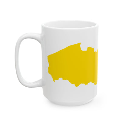 Flag map of the Region of Flanders (Belgium) White Coffee Mug-Go Mug Yourself