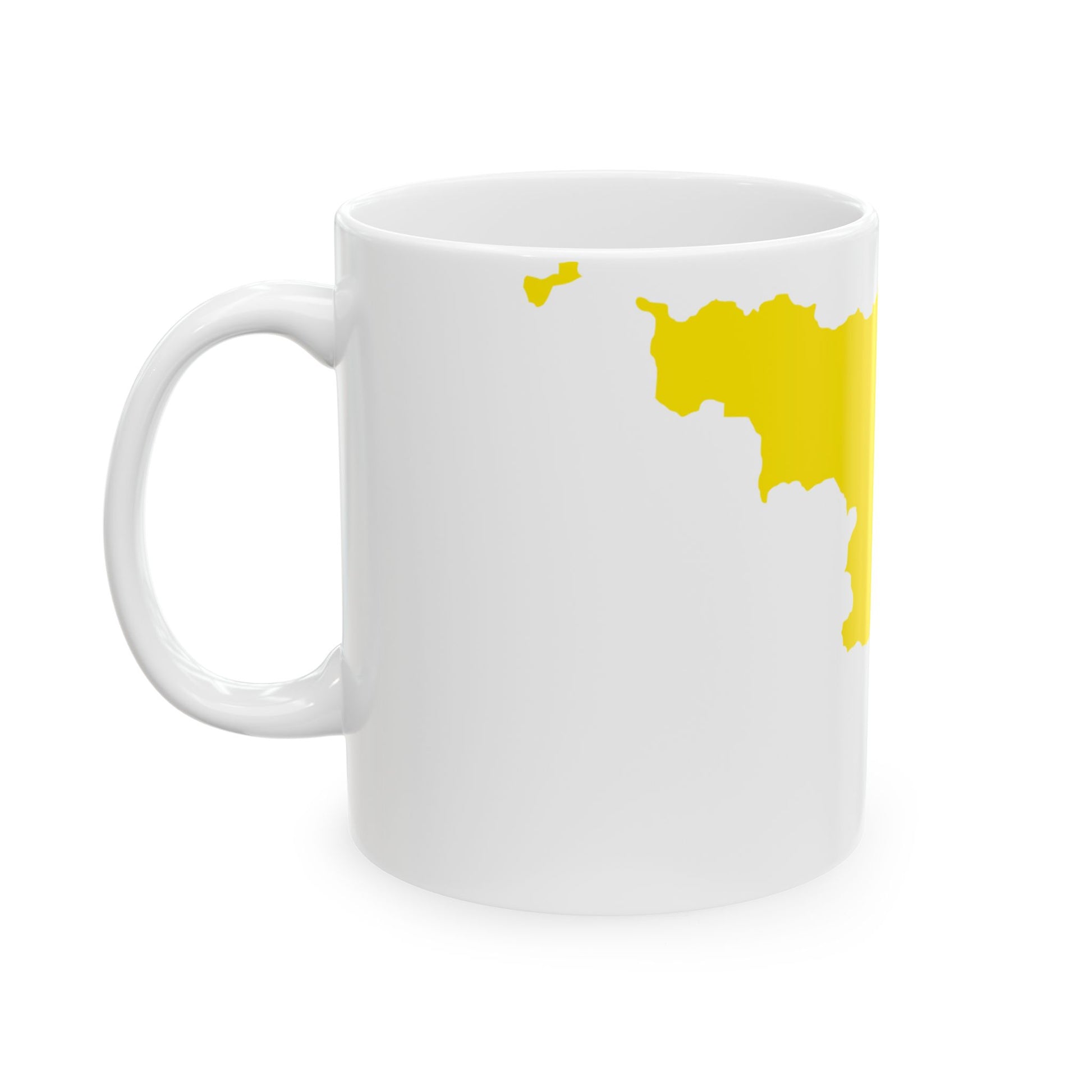 Flag map of the Region of Wallonia (Belgium) White Coffee Mug-Go Mug Yourself