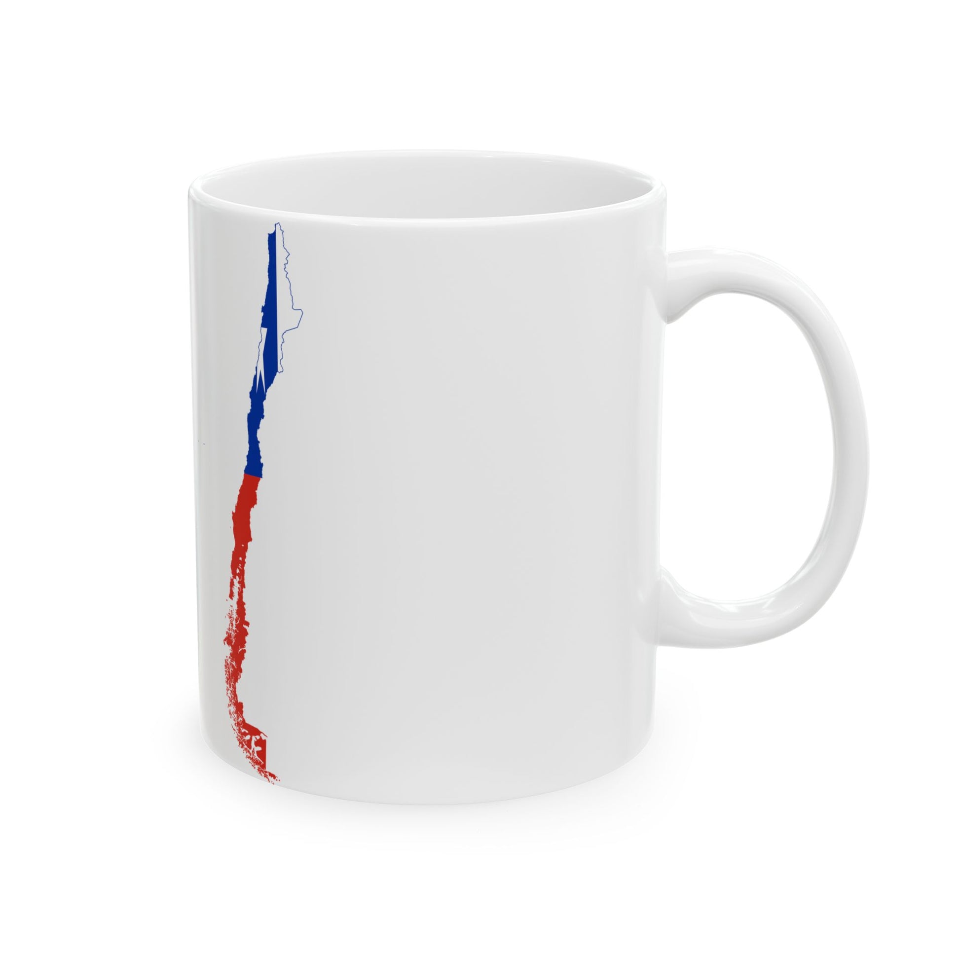 Flag-map of the Republic of Chile (Chile) White Coffee Mug-Go Mug Yourself