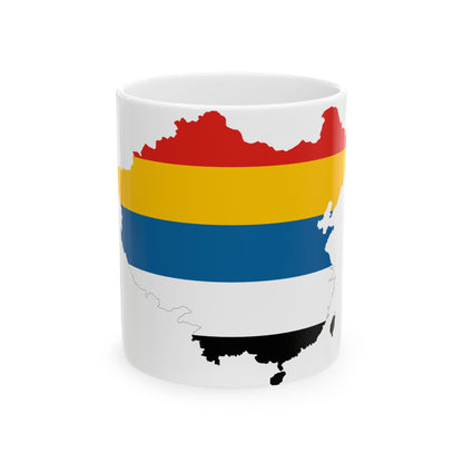 Flag map of the Republic of China Beiyang Government (China) White Coffee Mug-11oz-Go Mug Yourself