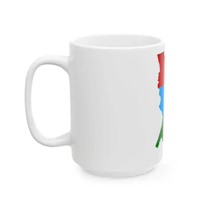 Flag map of the republic of Karelia (Russia) White Coffee Mug - Go Mug Yourself
