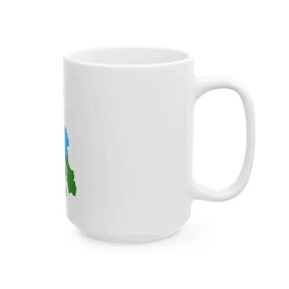 Flag map of the republic of Karelia (Russia) White Coffee Mug - Go Mug Yourself