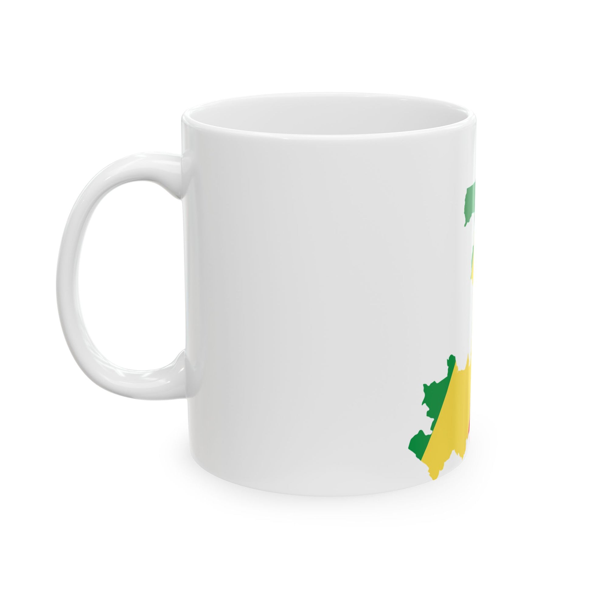 Flag map of the Republic of the Congo (Congo) White Coffee Mug-Go Mug Yourself