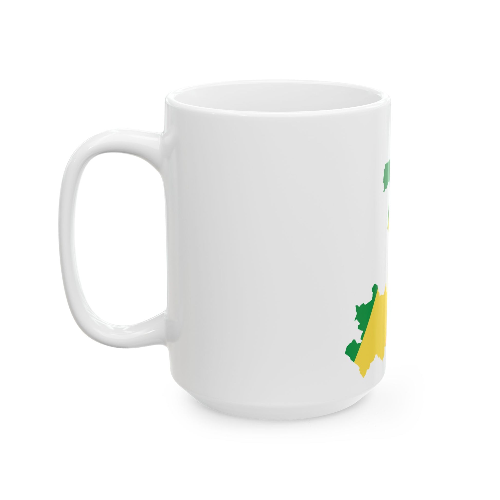 Flag map of the Republic of the Congo (Congo) White Coffee Mug-Go Mug Yourself