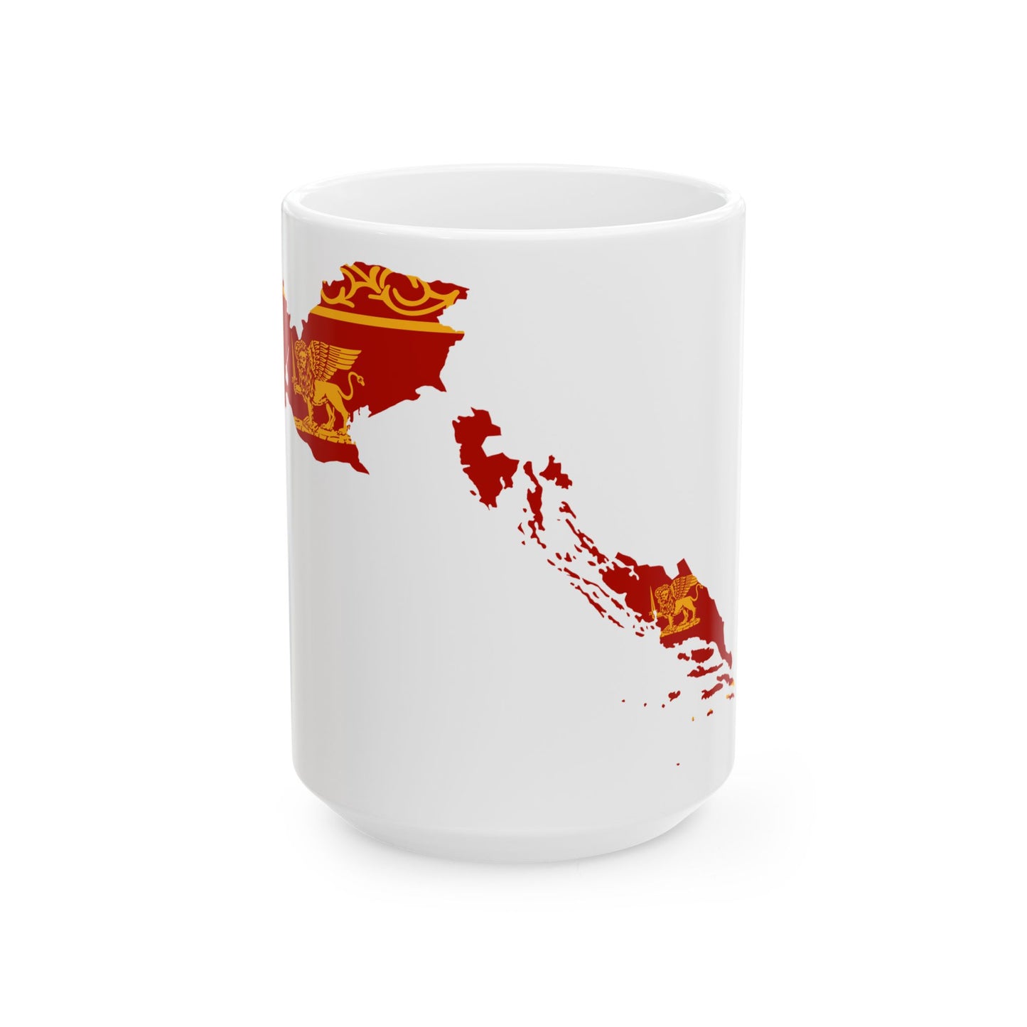 Flag map of the Republic of Venice 6971797 (Croatia) White Coffee Mug-15oz-Go Mug Yourself