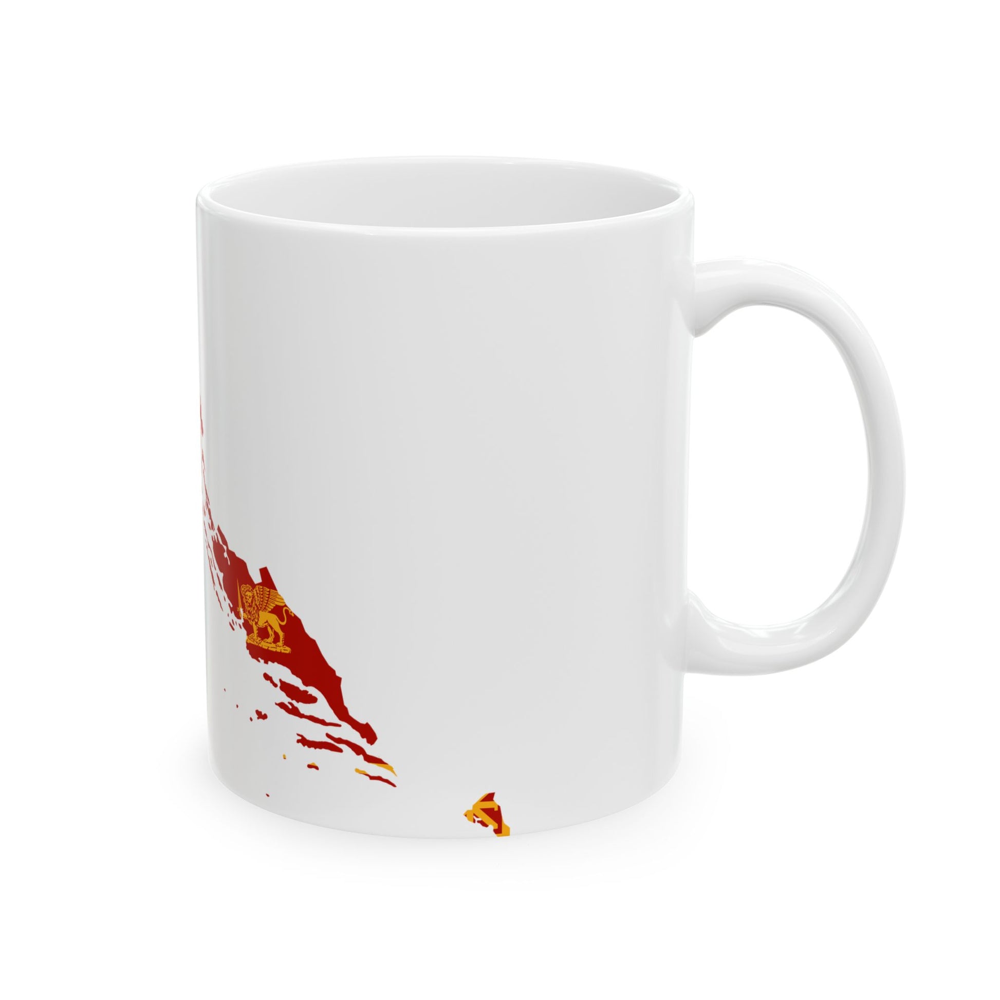 Flag map of the Republic of Venice 6971797 (Croatia) White Coffee Mug-Go Mug Yourself