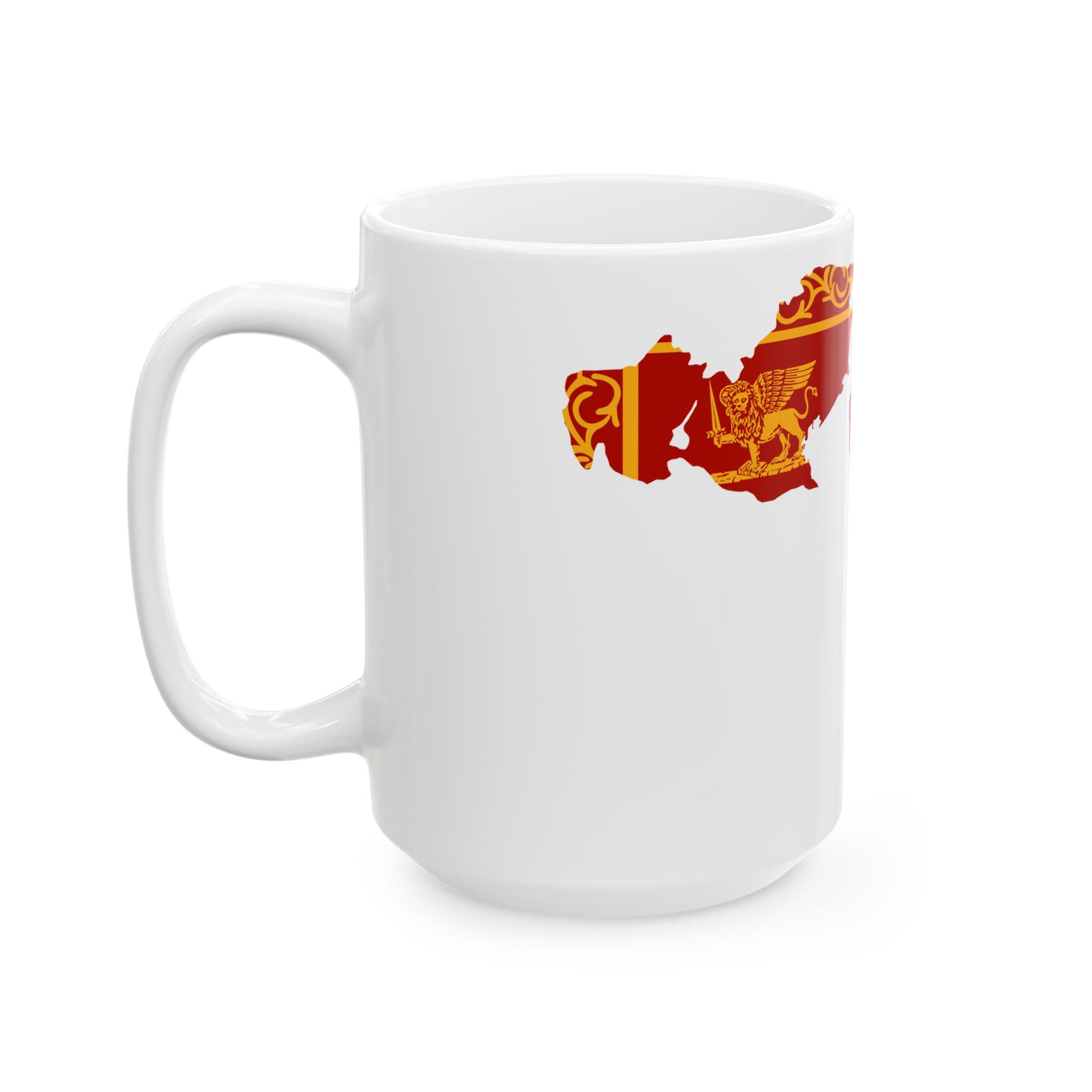 Flag map of the Republic of Venice 6971797 (Croatia) White Coffee Mug-Go Mug Yourself