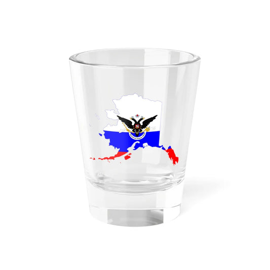 Flag-map of the Russian-American Company (Russia) Shot Glass 1.5oz 1.5oz - Go Mug Yourself