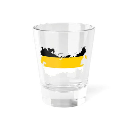 Flag-map of the Russian Empire Black-Yellow-White (Russia) Shot Glass 1.5oz 1.5oz - Go Mug Yourself