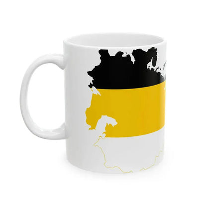 Flag-map of the Russian Empire Black-Yellow-White (Russia) White Coffee Mug - Go Mug Yourself