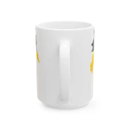 Flag-map of the Russian Empire Black-Yellow-White (Russia) White Coffee Mug - Go Mug Yourself