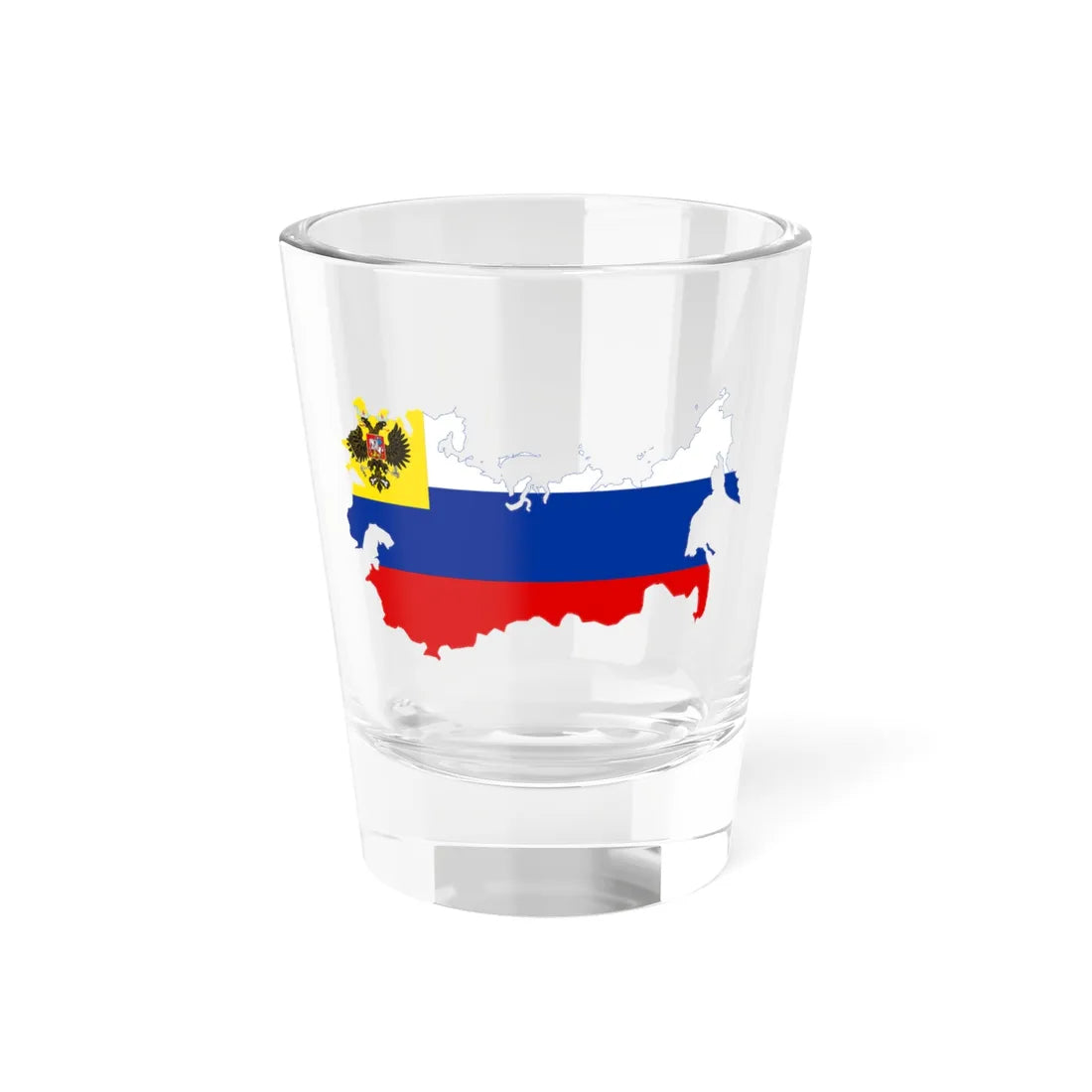 Flag-map of the Russian Empire flag for private use (Russia) Shot Glass 1.5oz 1.5oz - Go Mug Yourself