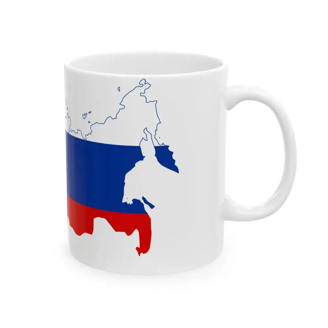 Flag-map of the Russian Empire flag for private use (Russia) White Coffee Mug - Go Mug Yourself