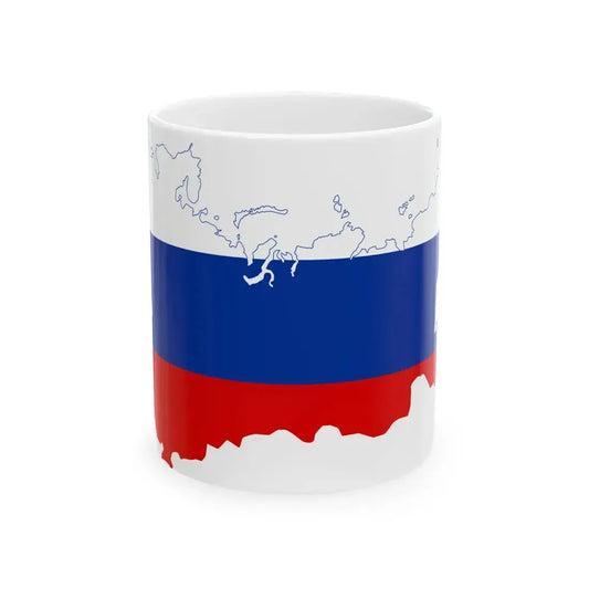 Flag-map of the Russian Empire (Russia) White Coffee Mug 11oz - Go Mug Yourself