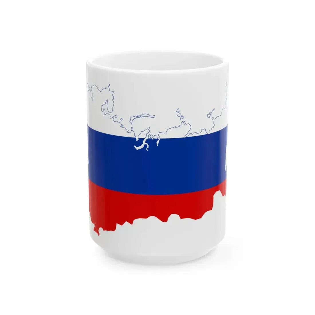 Flag-map of the Russian Empire (Russia) White Coffee Mug 15oz - Go Mug Yourself