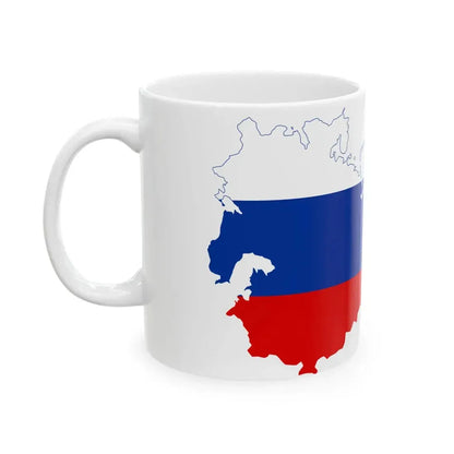 Flag-map of the Russian Empire (Russia) White Coffee Mug - Go Mug Yourself