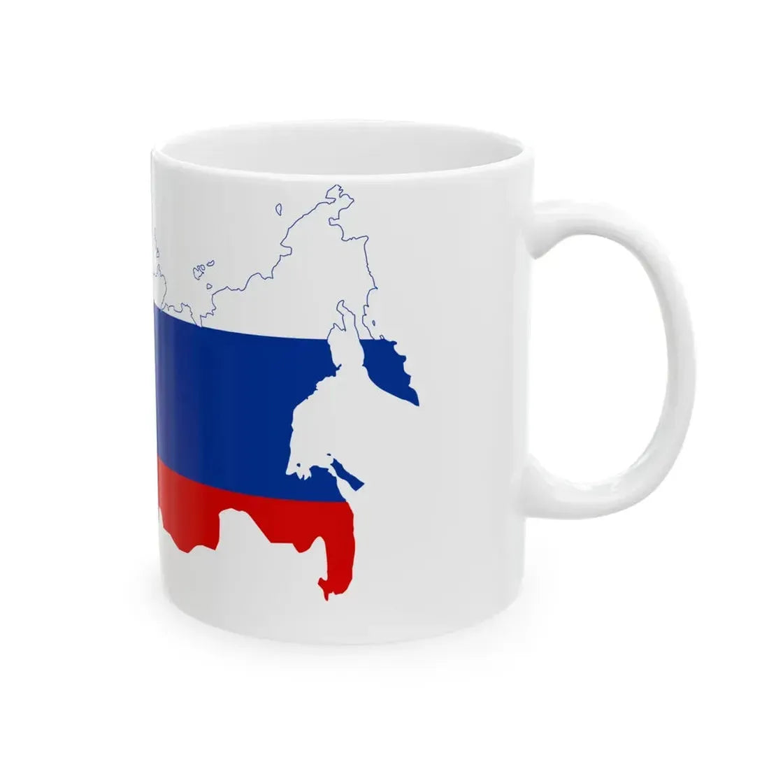 Flag-map of the Russian Empire (Russia) White Coffee Mug - Go Mug Yourself