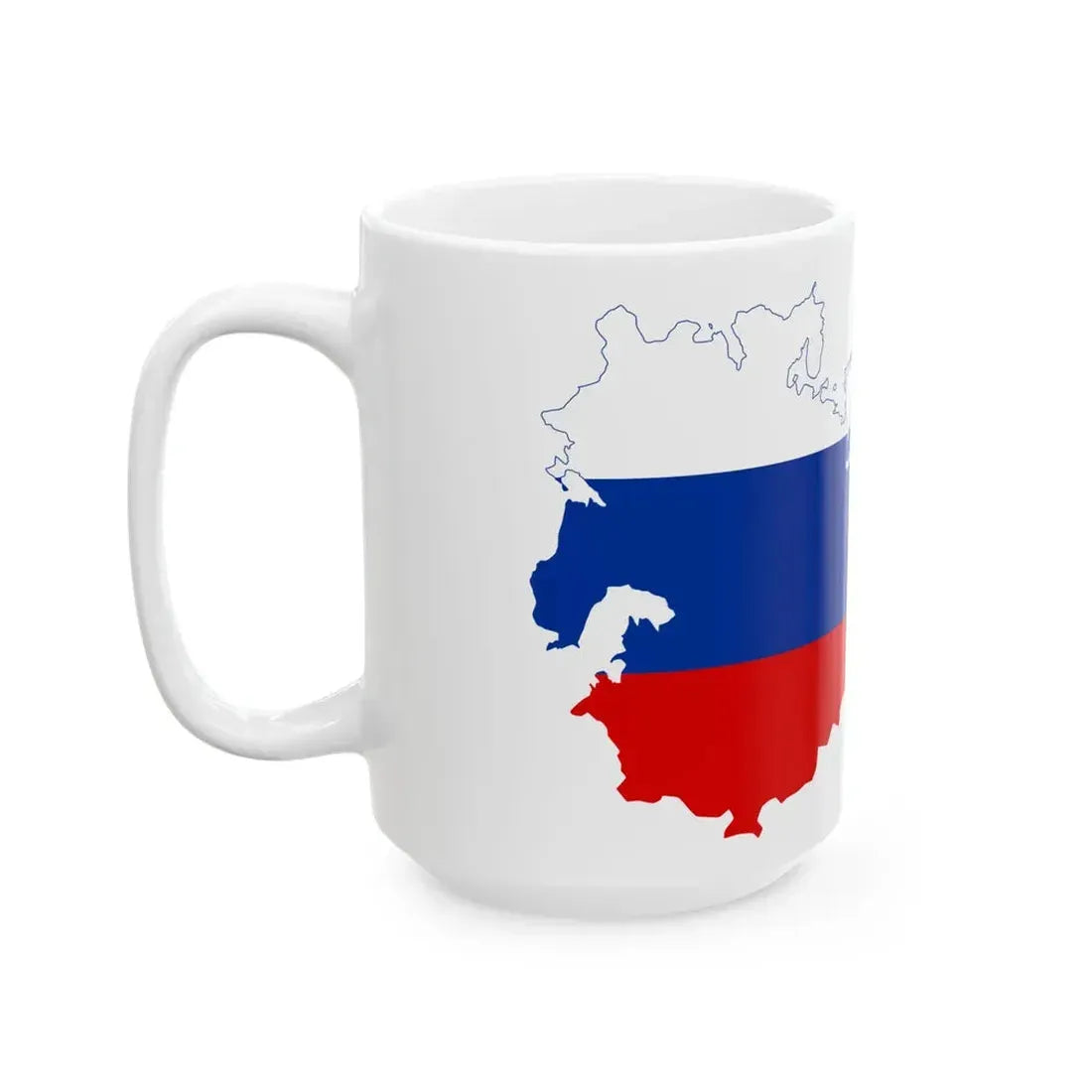 Flag-map of the Russian Empire (Russia) White Coffee Mug - Go Mug Yourself