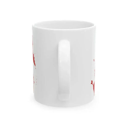 Flag map of the Russian SFSR 1945-1954 (Russia) White Coffee Mug - Go Mug Yourself