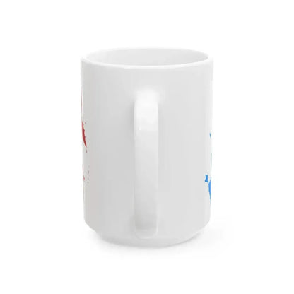Flag map of the Russian SFSR 1954 (Russia) White Coffee Mug - Go Mug Yourself