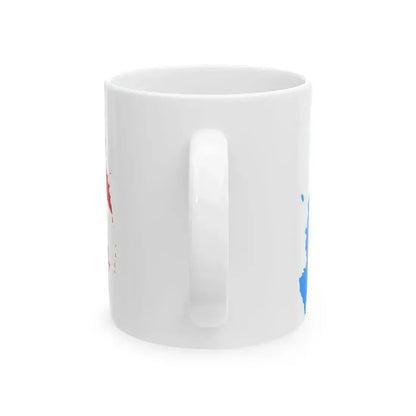 Flag map of the Russian SFSR 1956-1991 (Russia) White Coffee Mug - Go Mug Yourself