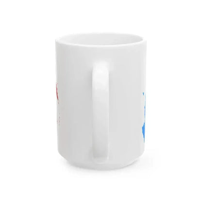 Flag map of the Russian SFSR 1956-1991 (Russia) White Coffee Mug - Go Mug Yourself
