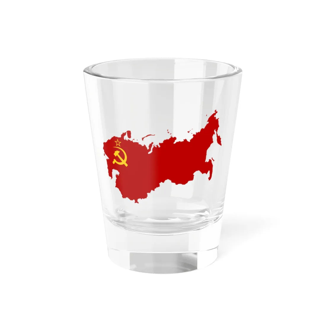 Flag-map of the Soviet Union 1922-1939 (Russia) Shot Glass 1.5oz 1.5oz - Go Mug Yourself