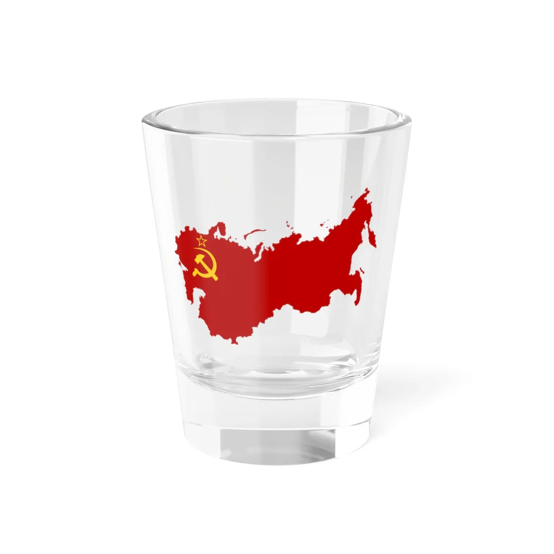 Flag-map of the Soviet Union 1939-1941 (Russia) Shot Glass 1.5oz 1.5oz - Go Mug Yourself
