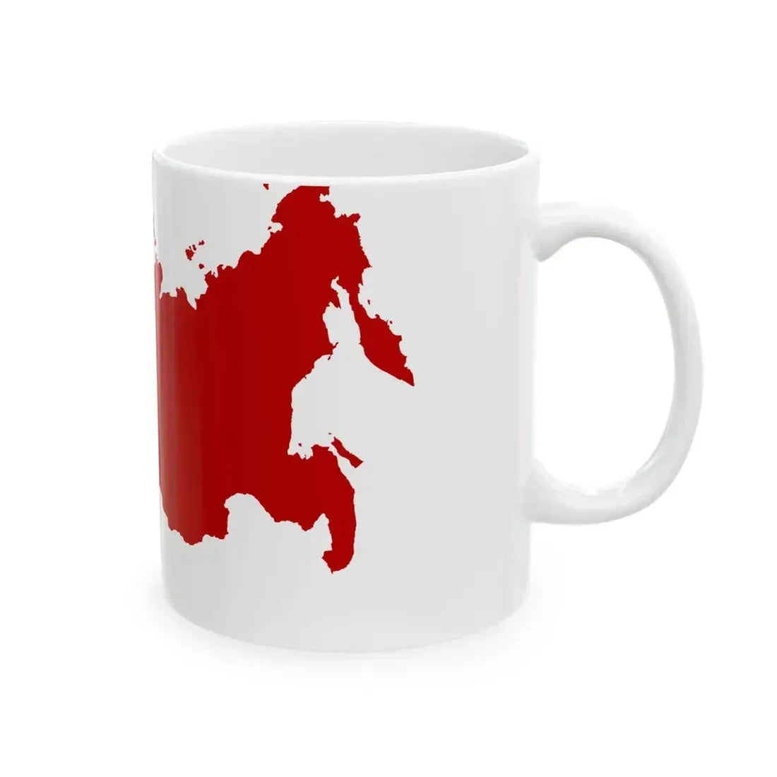 Flag-map of the Soviet Union 1939-1941 (Russia) White Coffee Mug - Go Mug Yourself