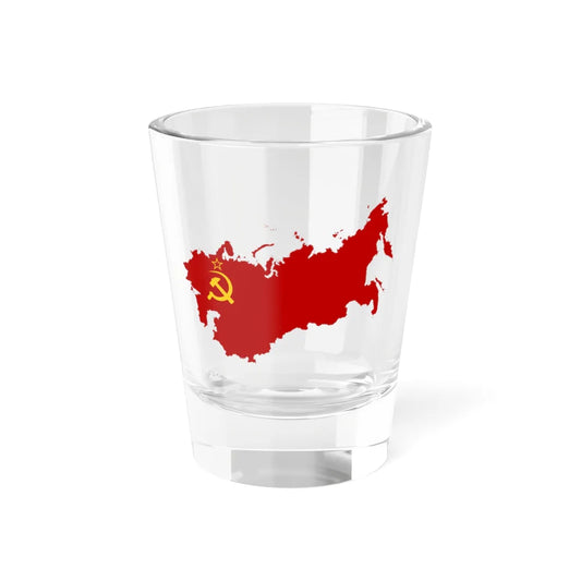 Flag-map of the Soviet Union 1945-1955 (Russia) Shot Glass 1.5oz 1.5oz - Go Mug Yourself