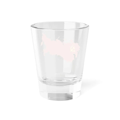 Flag-map of the Soviet Union 1945-1955 (Russia) Shot Glass 1.5oz - Go Mug Yourself