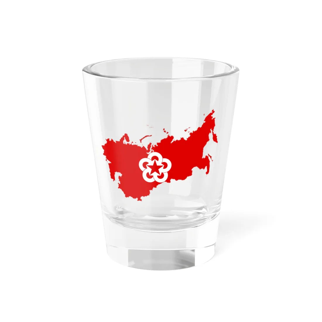 Flag-map of the Soviet Union Comecon (Russia) Shot Glass 1.5oz 1.5oz - Go Mug Yourself