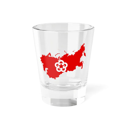 Flag-map of the Soviet Union Comecon (Russia) Shot Glass 1.5oz 1.5oz - Go Mug Yourself