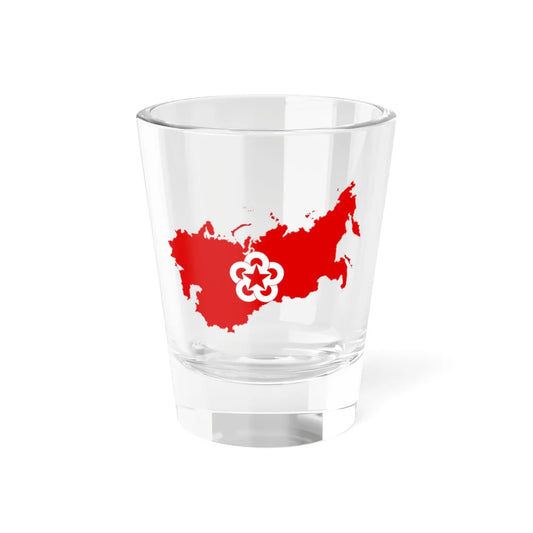 Flag-map of the Soviet Union Comecon (Russia) Shot Glass 1.5oz 1.5oz - Go Mug Yourself