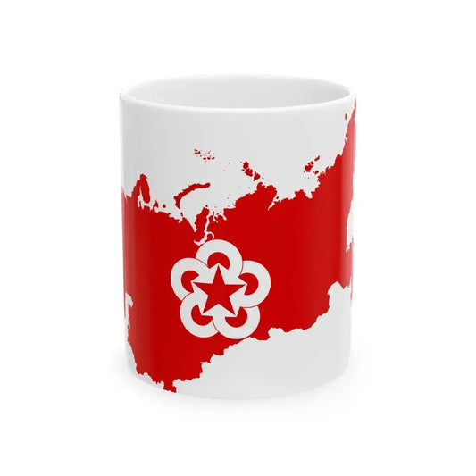 Flag-map of the Soviet Union Comecon (Russia) White Coffee Mug 11oz - Go Mug Yourself