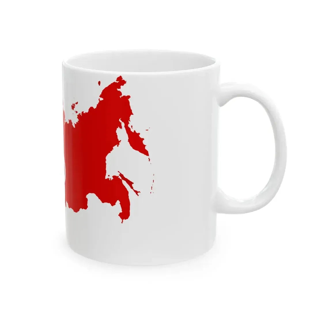 Flag-map of the Soviet Union Comecon (Russia) White Coffee Mug - Go Mug Yourself