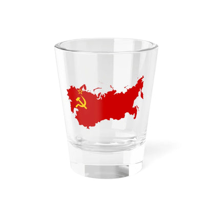 Flag-map of the Soviet Union version (Russia) Shot Glass 1.5oz 1.5oz - Go Mug Yourself
