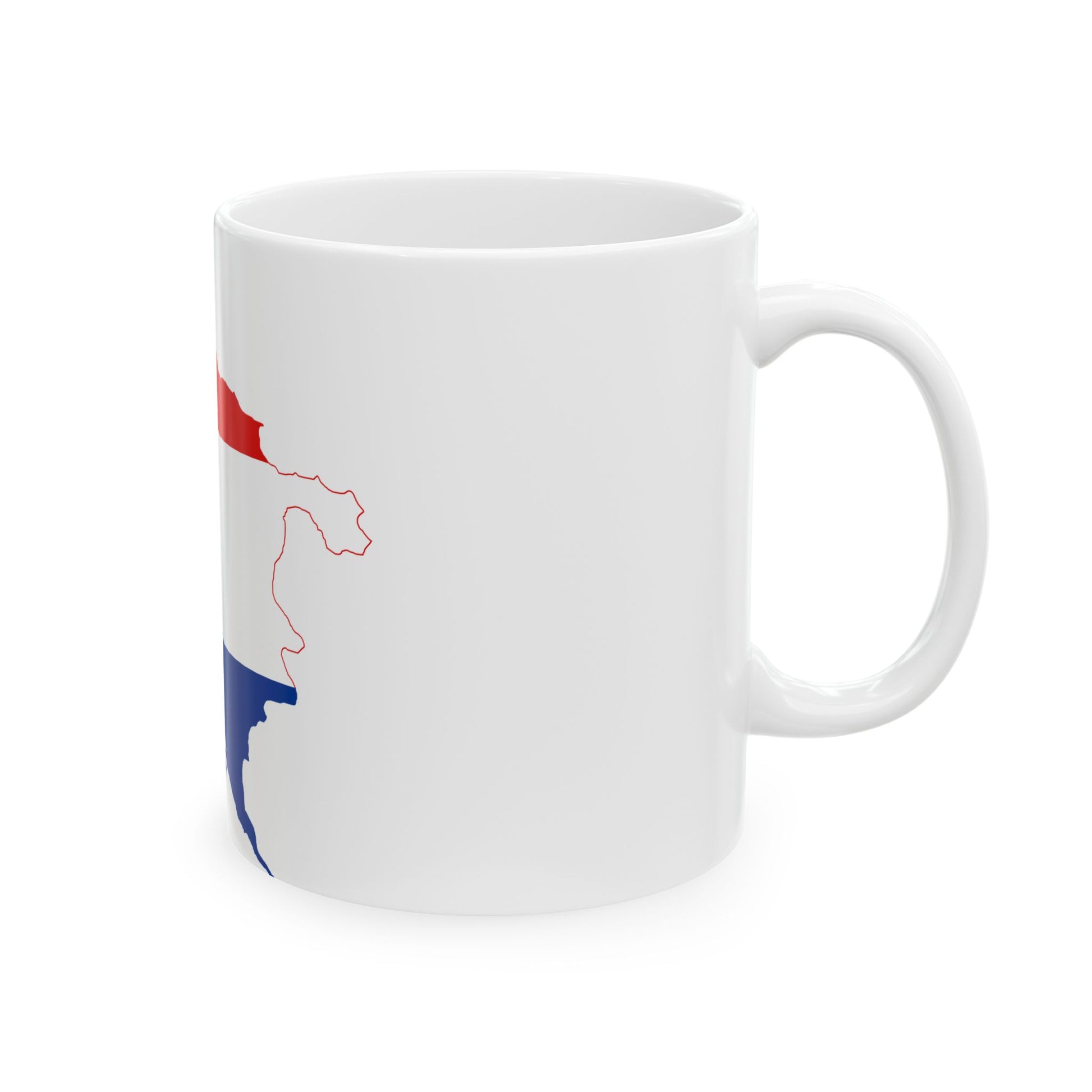 Flag-map of the State of Slovenes Croats and Serbs (Croatia) White Coffee Mug-Go Mug Yourself