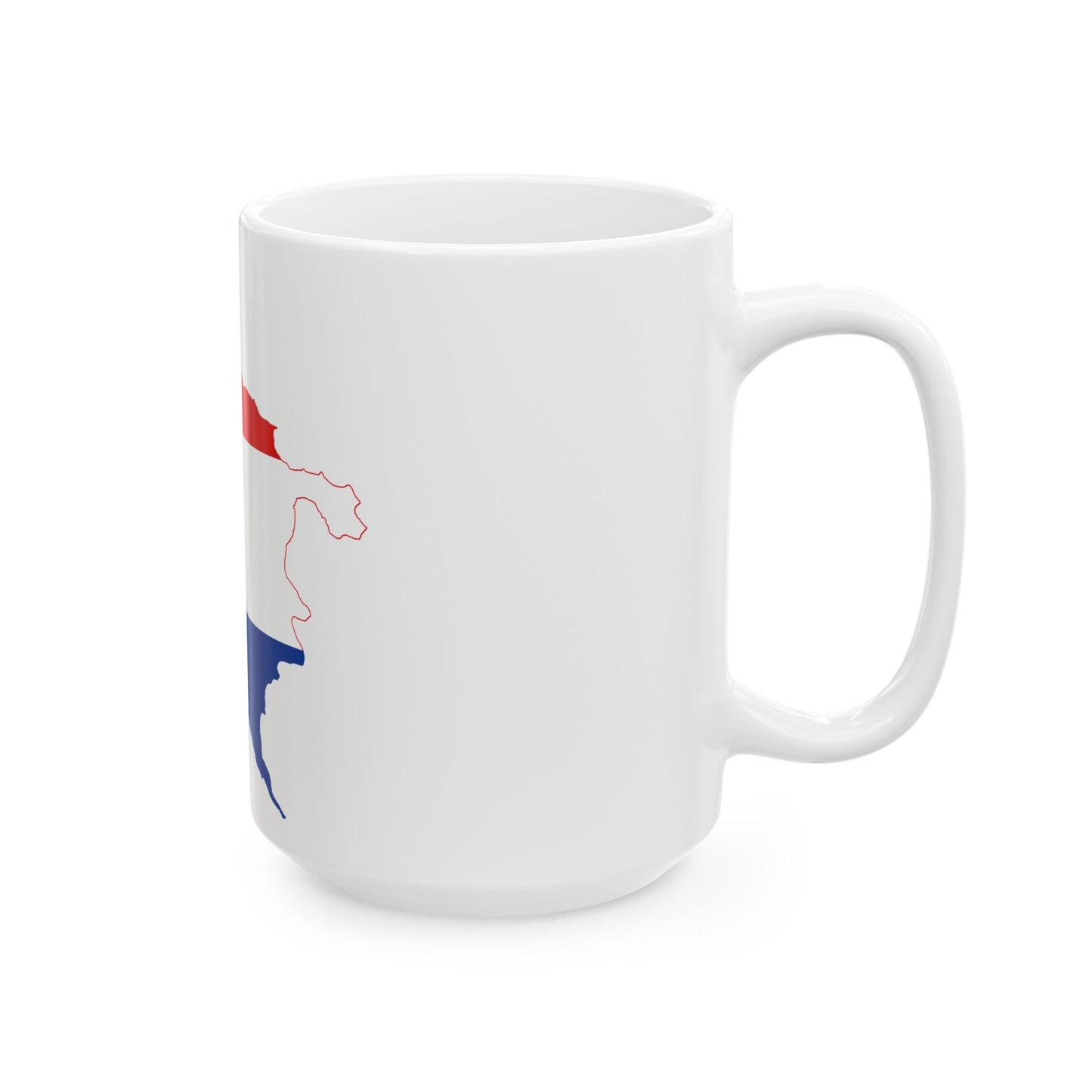 Flag-map of the State of Slovenes Croats and Serbs (Croatia) White Coffee Mug-Go Mug Yourself