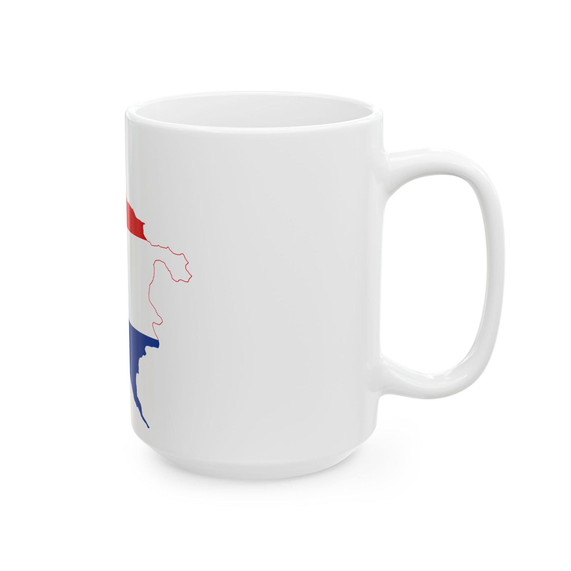 Flag-map of the State of Slovenes Croats and Serbs (Croatia) White Coffee Mug-Go Mug Yourself