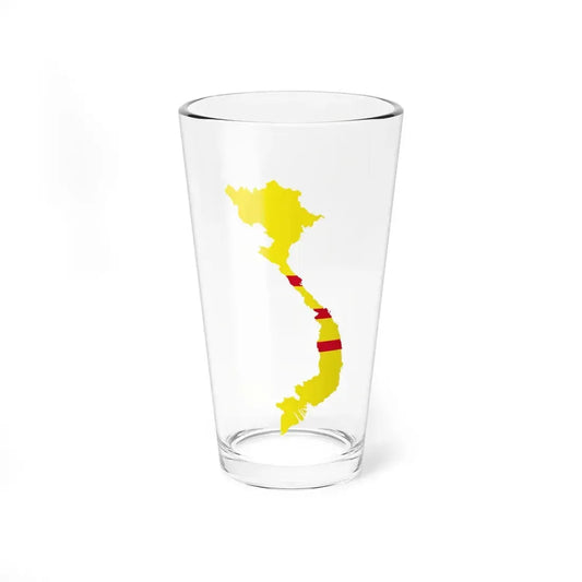 Flag map of the State of Vietnam (Vietnam) Pint Glass 16oz 16oz - Go Mug Yourself