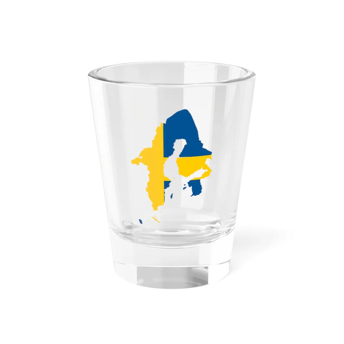 Flag-map of the Swedish Empire 1658 (Sweden) Shot Glass 1.5oz 1.5oz - Go Mug Yourself