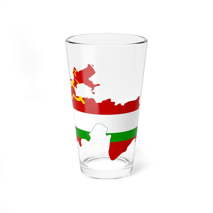 Flag map of the Tajik SSR 1953-1991 Flag map of Tajikistan 19911992 (Tajikistan) Pint Glass 16oz 16oz - Go Mug Yourself