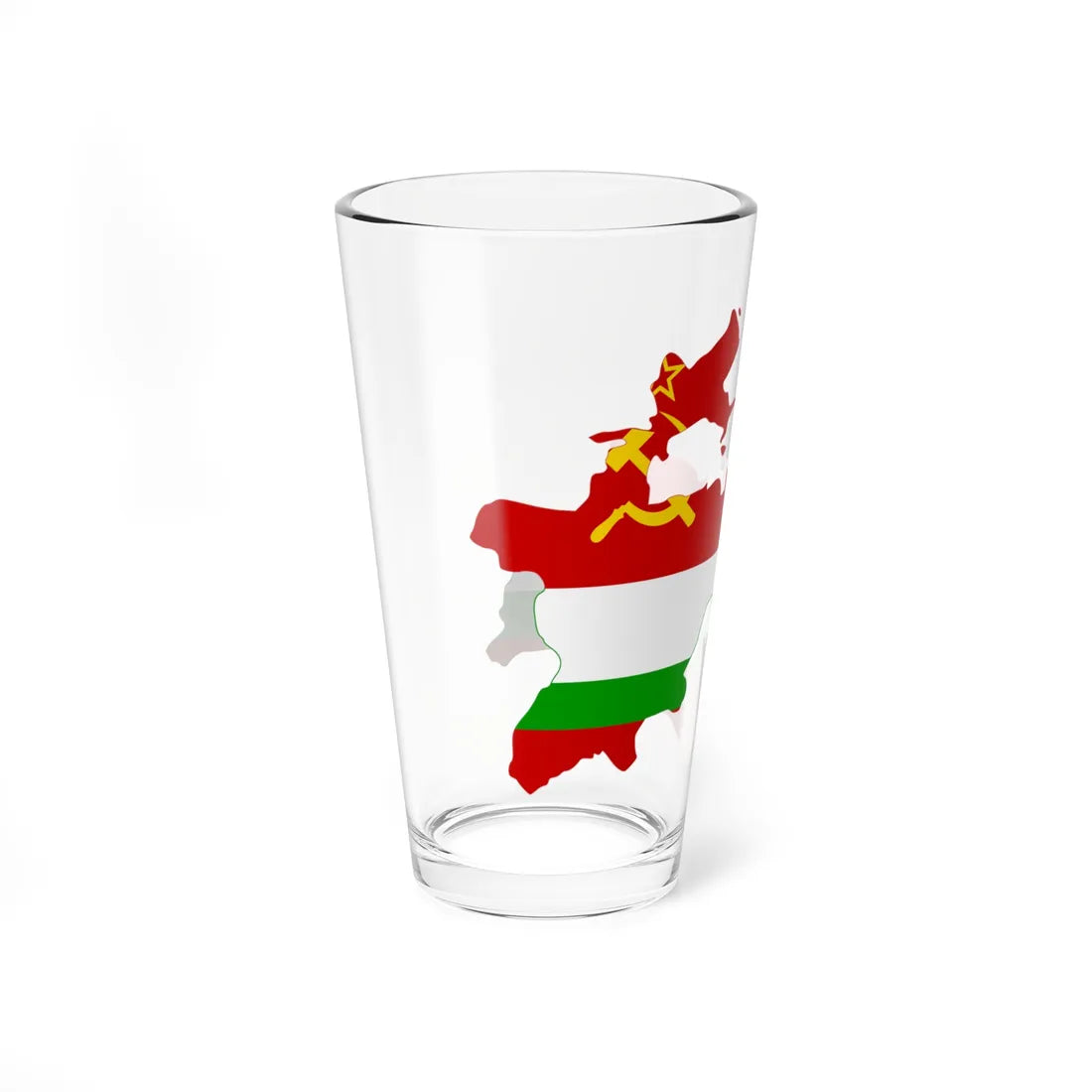 Flag map of the Tajik SSR 1953-1991 Flag map of Tajikistan 19911992 (Tajikistan) Pint Glass 16oz - Go Mug Yourself