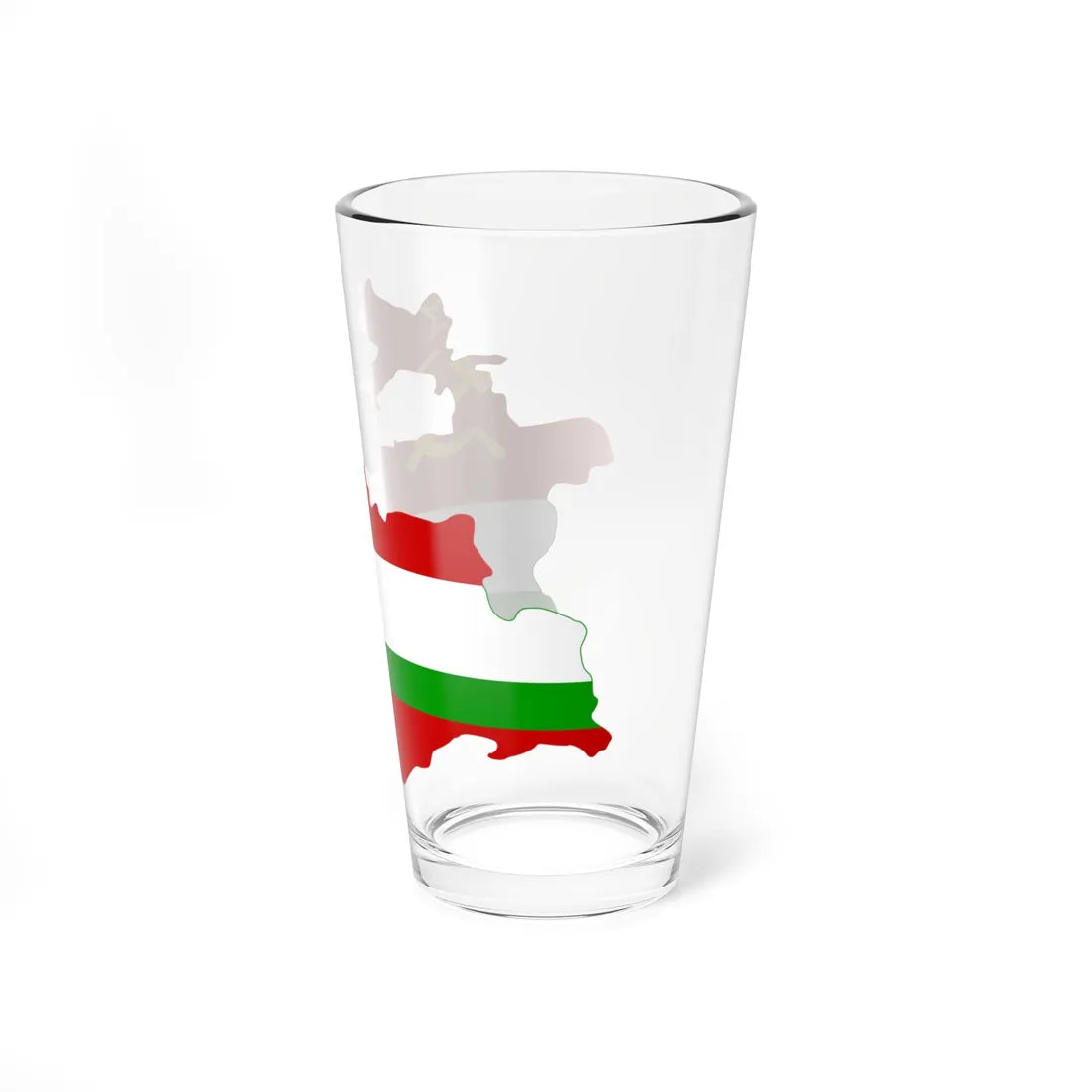 Flag map of the Tajik SSR 1953-1991 Flag map of Tajikistan 19911992 (Tajikistan) Pint Glass 16oz - Go Mug Yourself